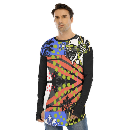 She'va Men's Sex-E Long Sleeve Round Neck T-shirt (DOTS)