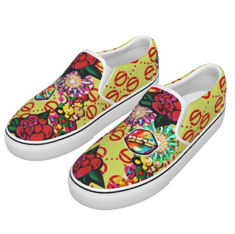 She'va HER Slip On Skateboarder Sneakers (yellow/rose)