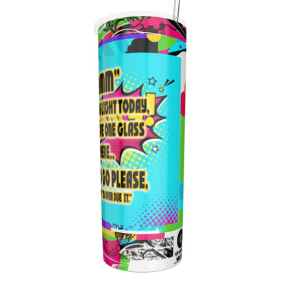 Light Drinker Glitter Tumbler With Stainless Steel Straw 20oz