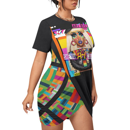 She'va Ai Couture Stacked Hem Top/Dress  (Misty) L-5XL