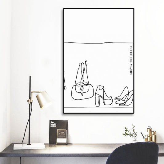 FASHION Collection DOODLES Framed Mural art by c.c. #005