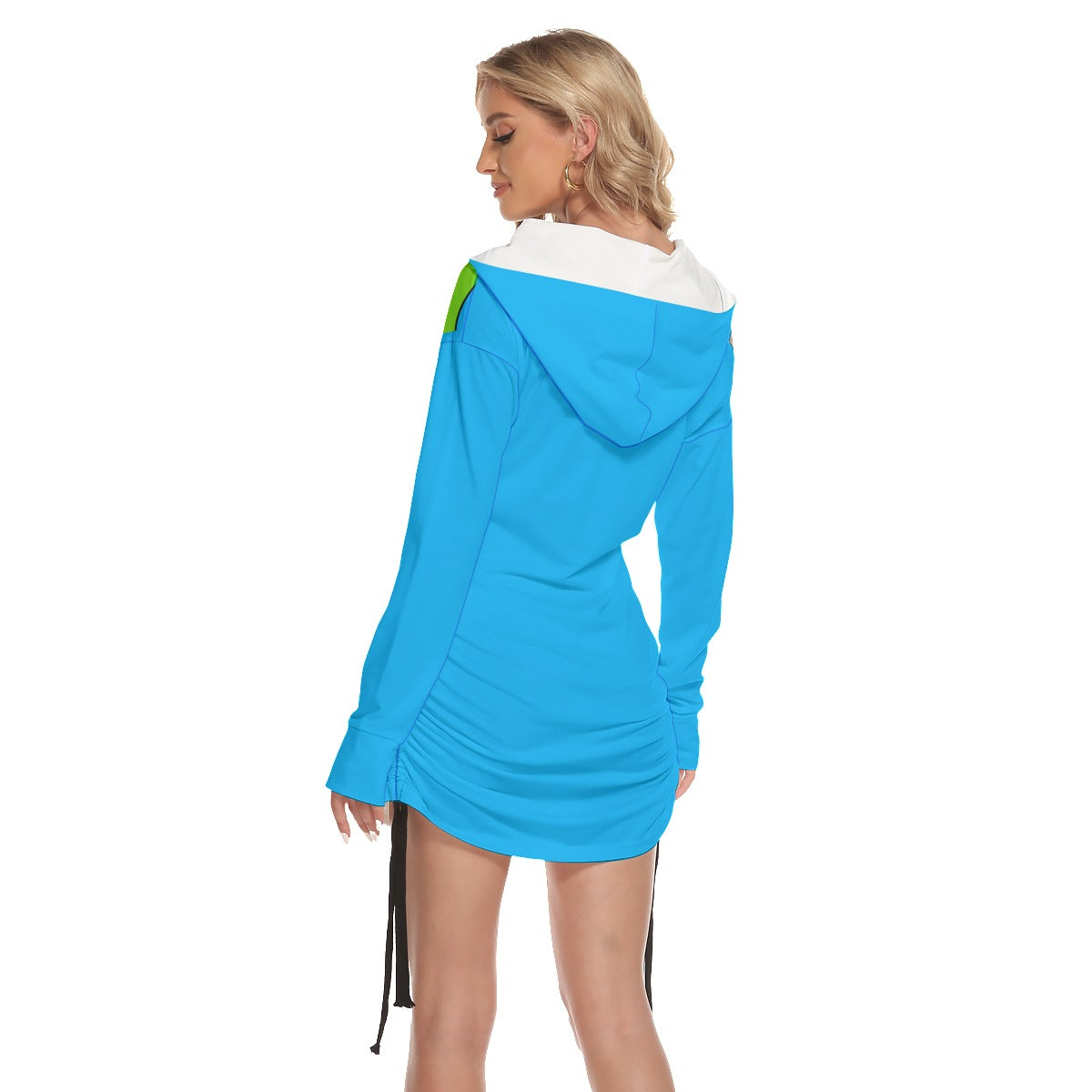 She'va AI Graphic One-shoulder Dress With Waist Shirring (val/tur)