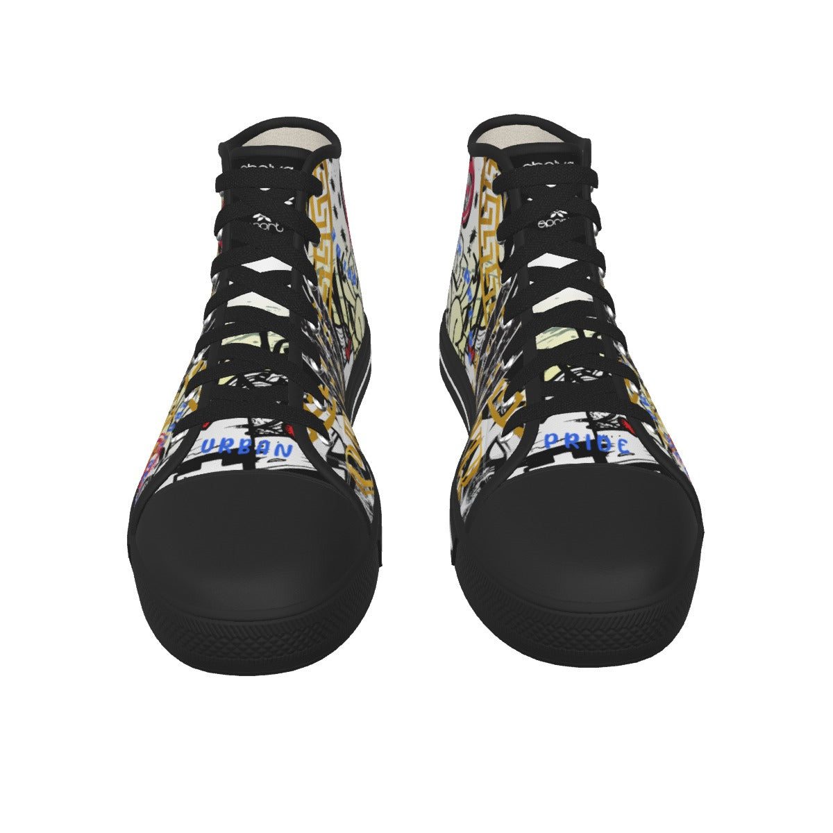 She'va Men's Urban Pride Black Sole Canvas Shoes