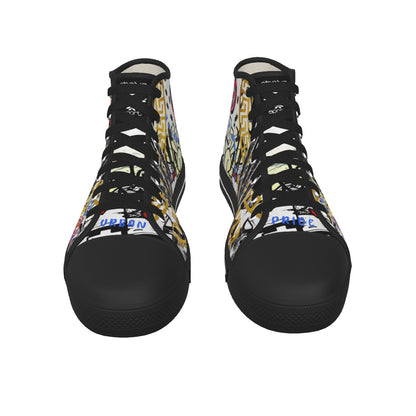 She'va Men's Urban Pride Black Sole Canvas Shoes