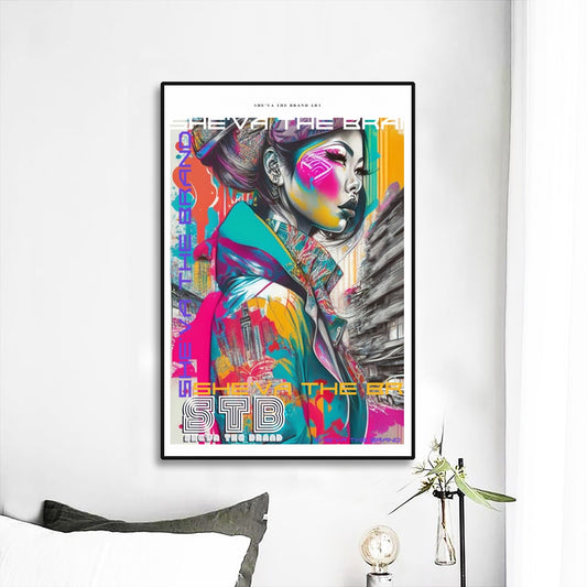 She'va Black Frame Mural Art Coi