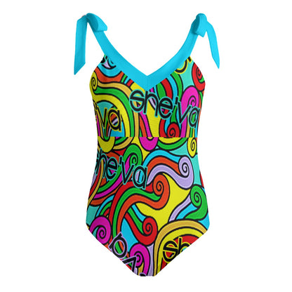 She'va Her Tie Shoulder Onepiece Padded Swimsuit (tur/col)