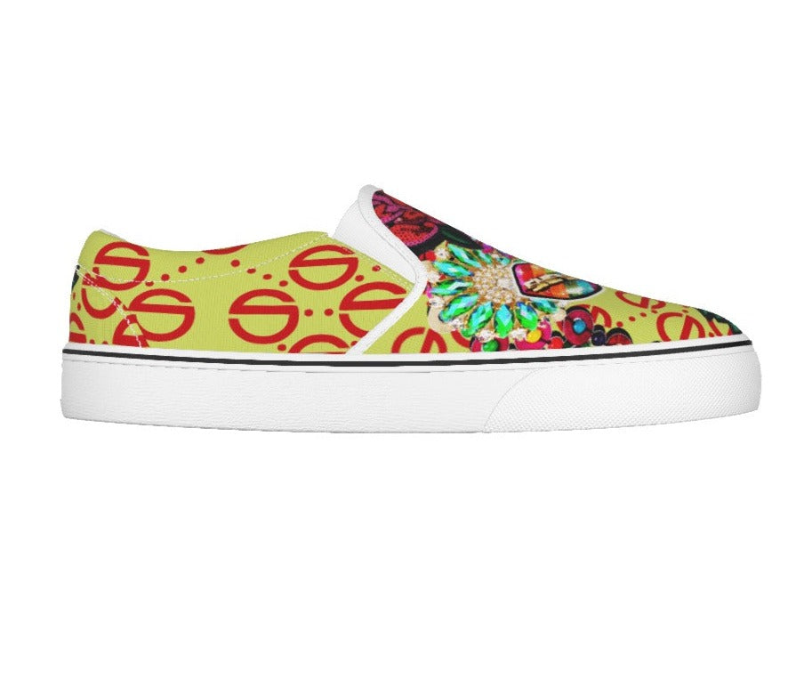She'va HER Slip On Skateboarder Sneakers (yellow/rose)