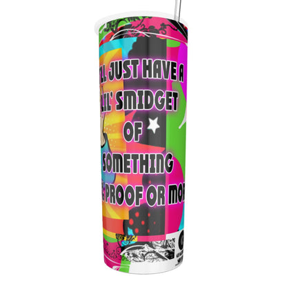 Older LADY Glitter Tumbler With Stainless Steel Straw 20oz