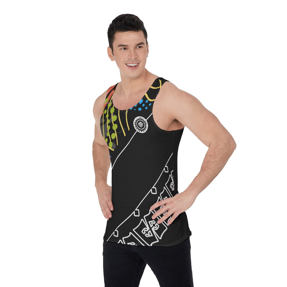She'va Men's Wife-Lovers Tank Top (DOTS/black)