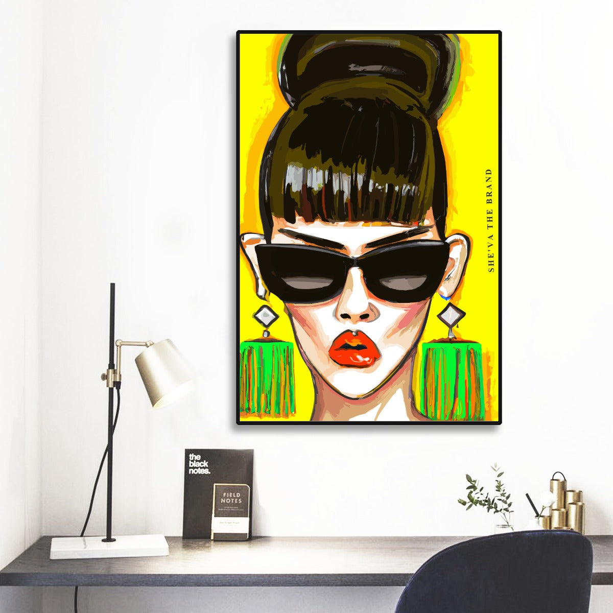 She'va Black Frame Mural Art Glam7