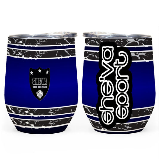 All-Over Print Egg Cup Wine Tumbler|12OZ (navy)