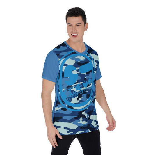 She'va Men's Basic O-Neck T-Shirt (blu/camo)