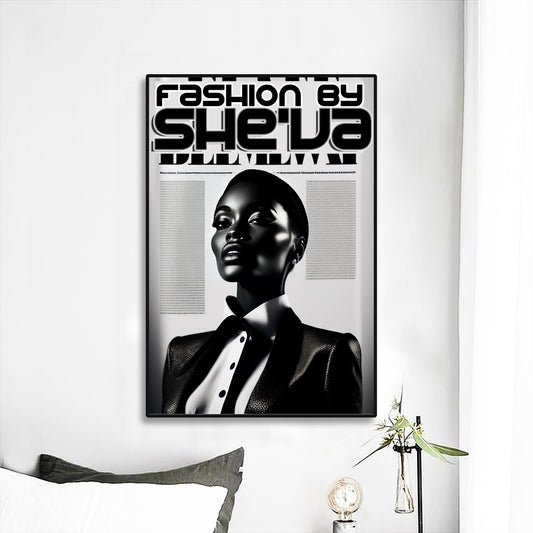 She'va Black Frame Mural Art Fashion4
