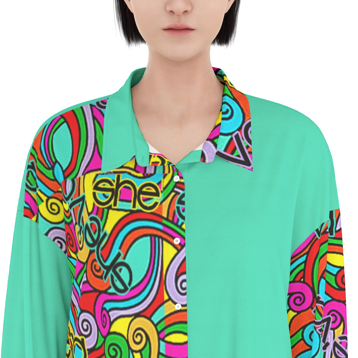 She'va Women's Long Shirt Dress | Rayon (tur)