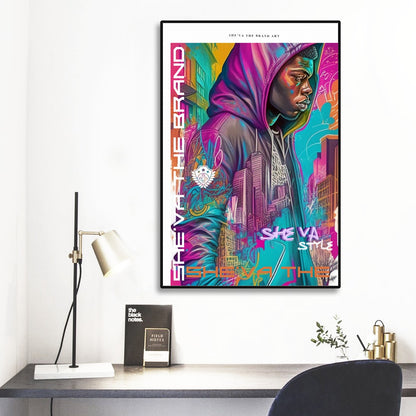 She'va Black Frame Mural Art Mark
