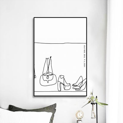 FASHION Collection DOODLES Framed Mural art by c.c. #005