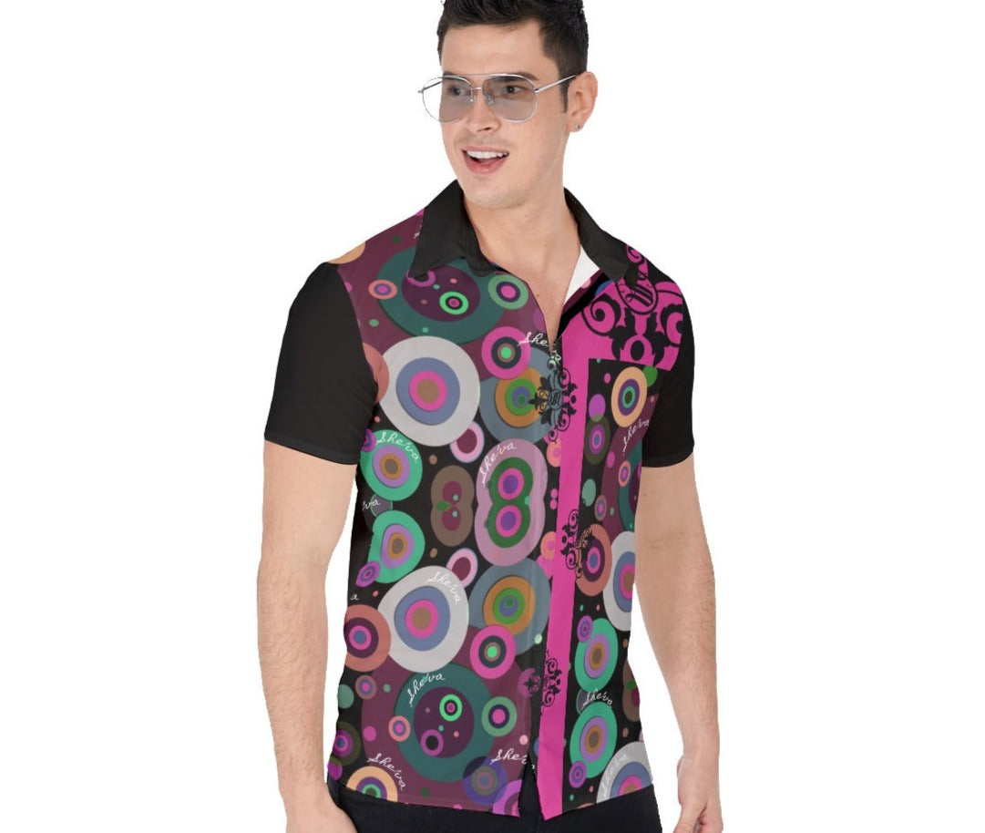 SHE'VA Men's Round It Off Button Down Shirt