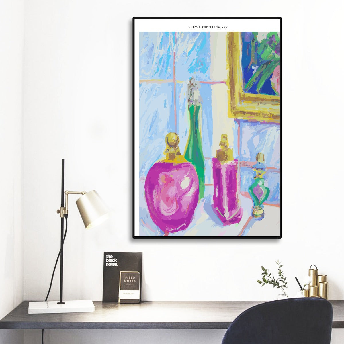 She'va Black Frame Mural Art Fragrance 1