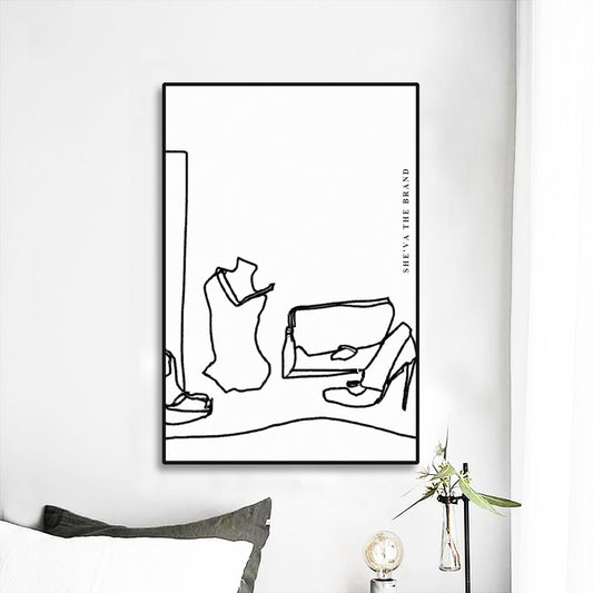 FASHION Collection DOODLES Framed Mural art by c.c. #006