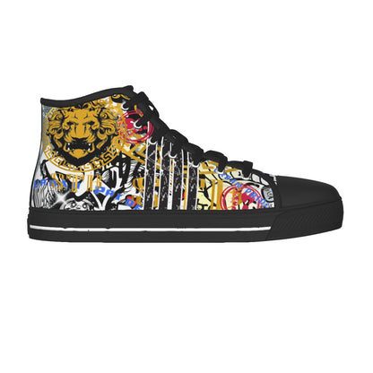 She'va Men's Urban Pride Black Sole Canvas Shoes
