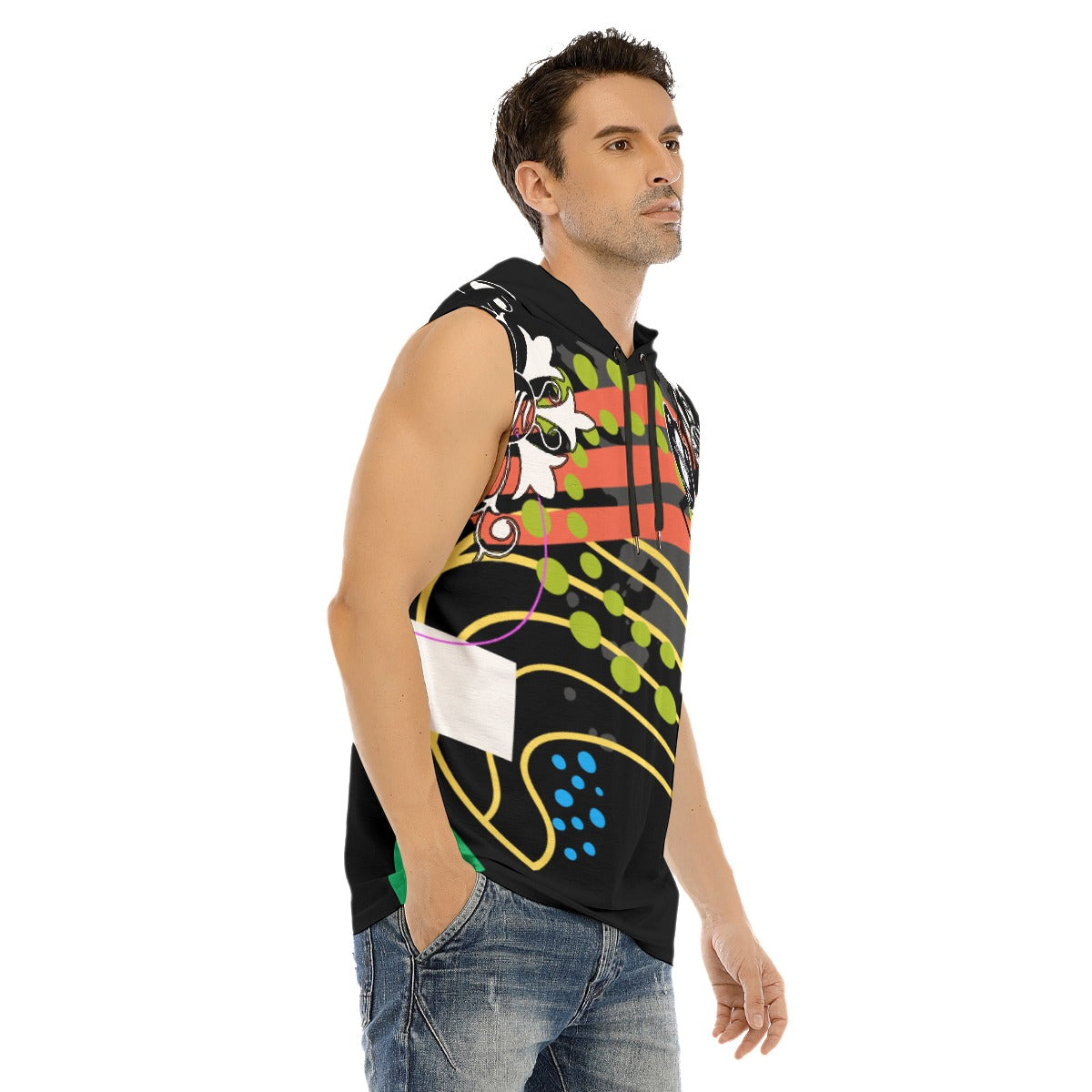She'va Men's DOTS Tank Hooded Vest