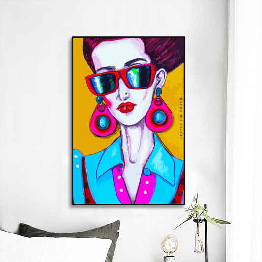 She'va Black Frame Mural Art Glam5