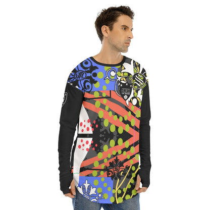 She'va Men's Sex-E Long Sleeve Round Neck T-shirt (DOTS)