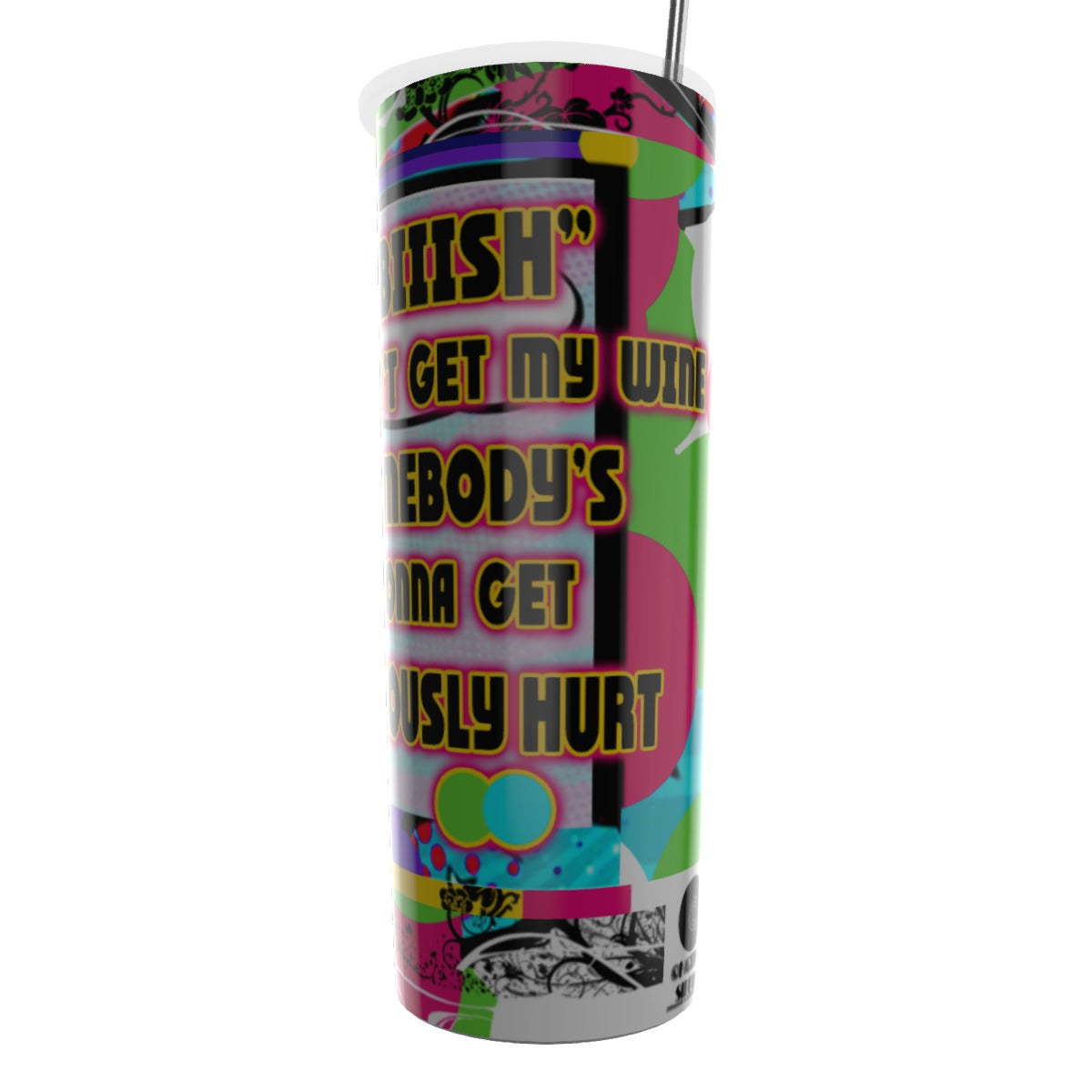 Seriously Glitter Tumbler With Stainless Steel Straw 20oz