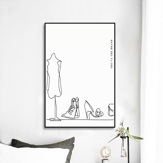 FASHION Collection DOODLES Framed Mural art by c.c. #003