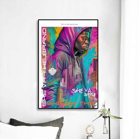 She'va Black Frame Mural Art Mark