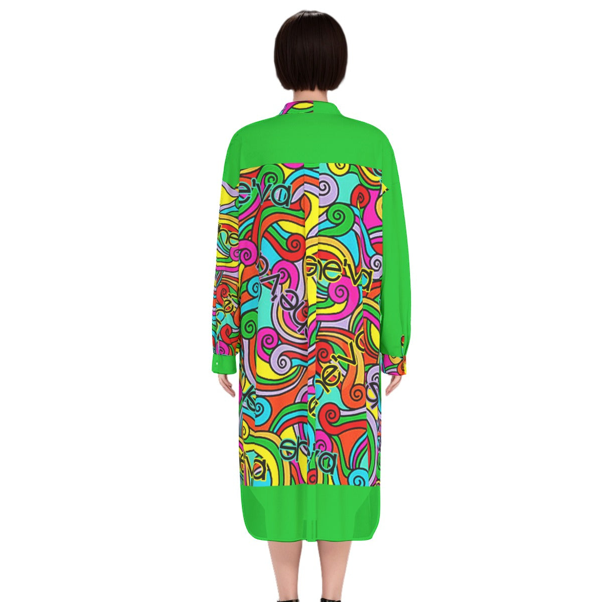 She'va Women's Long Shirt Dress | Rayon (gre)