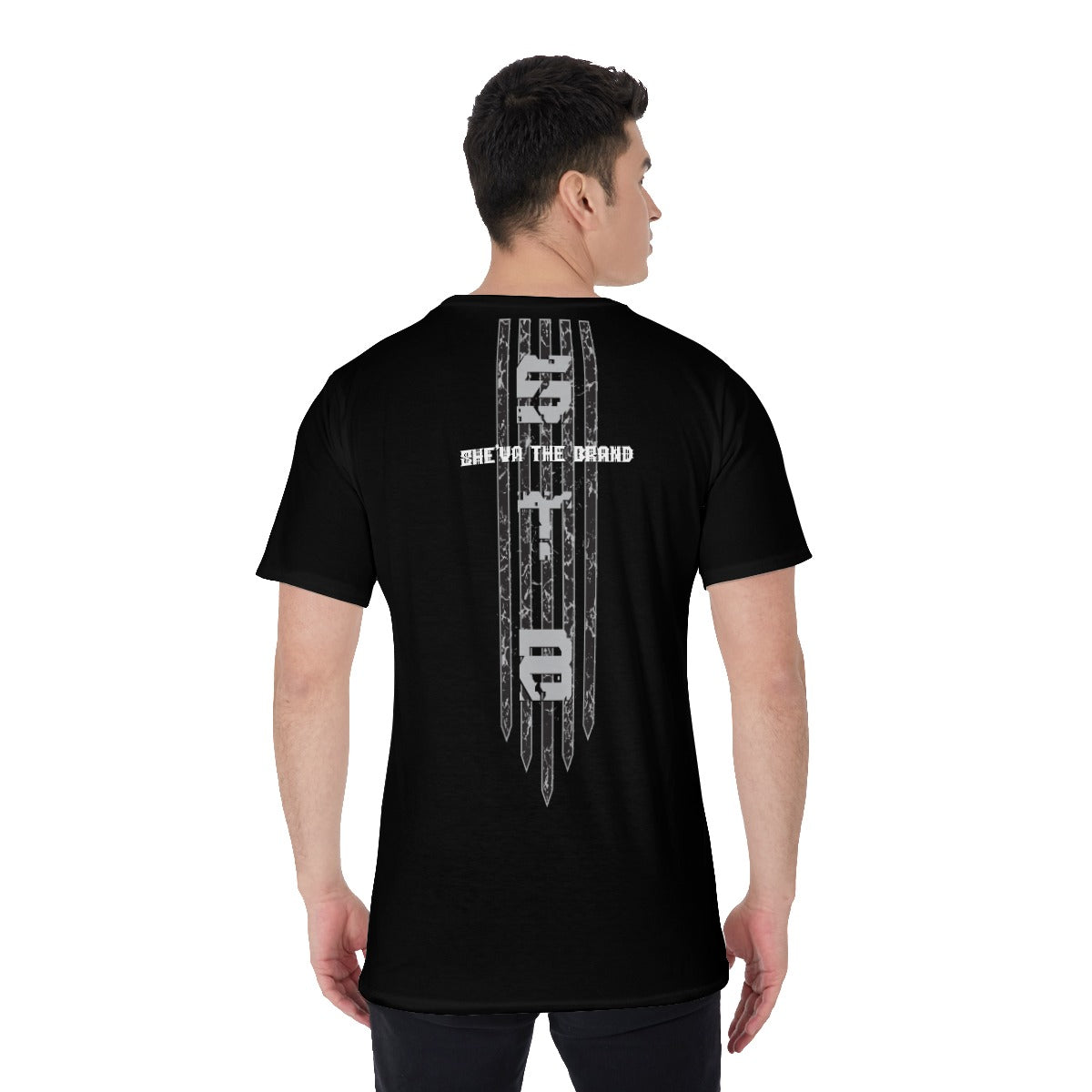 She'va Men's Basic O-Neck T-Shirt (BLK/BLU)