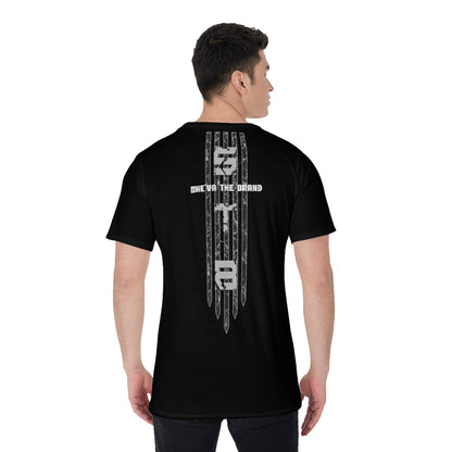 She'va Men's Basic O-Neck T-Shirt (BLK/BLU)
