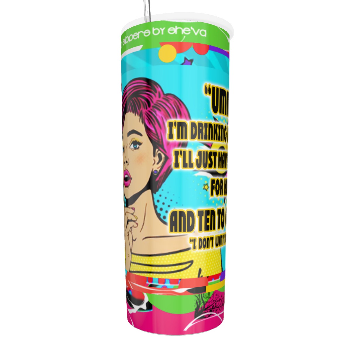 Light Drinker Glitter Tumbler With Stainless Steel Straw 20oz