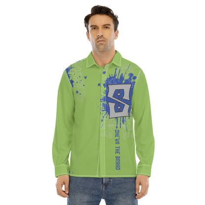 She'va Men's Long Sleeve Stand-Up Guy Shirt (lime)