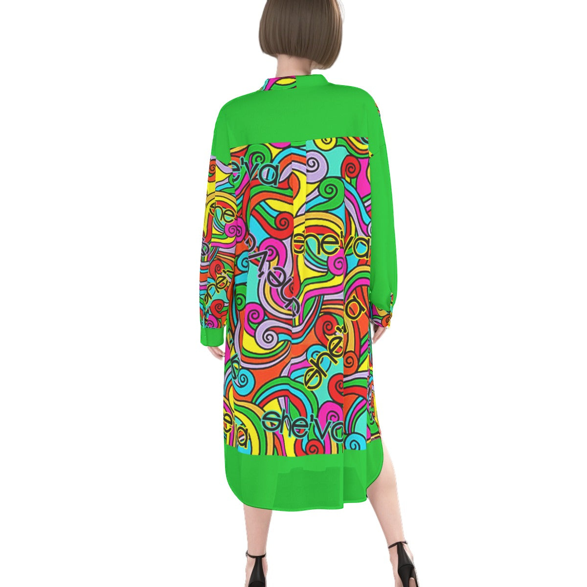 She'va Women's Long Shirt Dress | Rayon (gre)