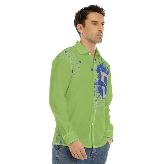 She'va Men's Long Sleeve Stand-Up Guy Shirt (lime)
