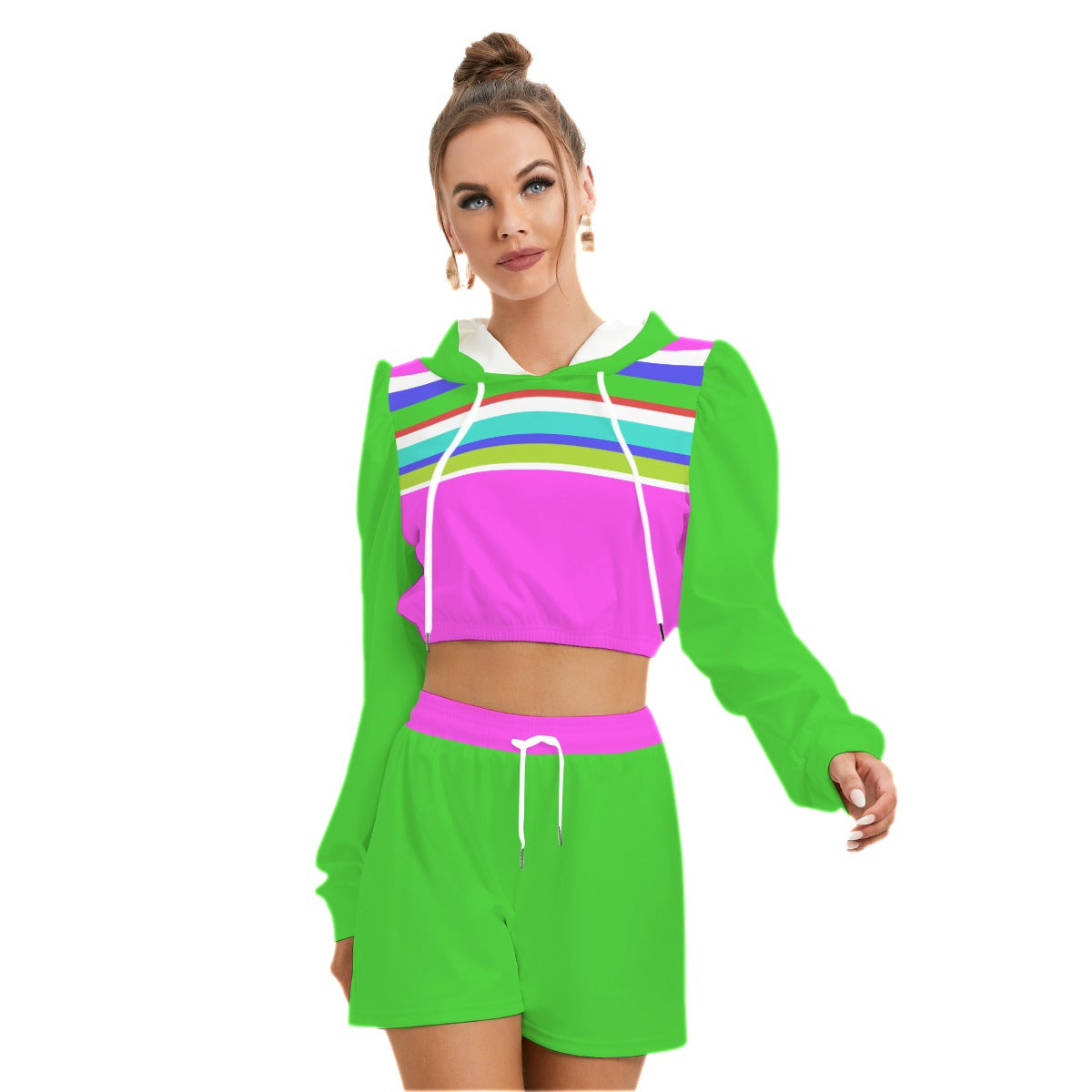 She'va Women's Mirco Fleece Hoodie And Shorts Set Joy