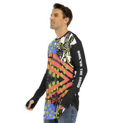 She'va Men's Sex-E Long Sleeve Round Neck T-shirt (DOTS)