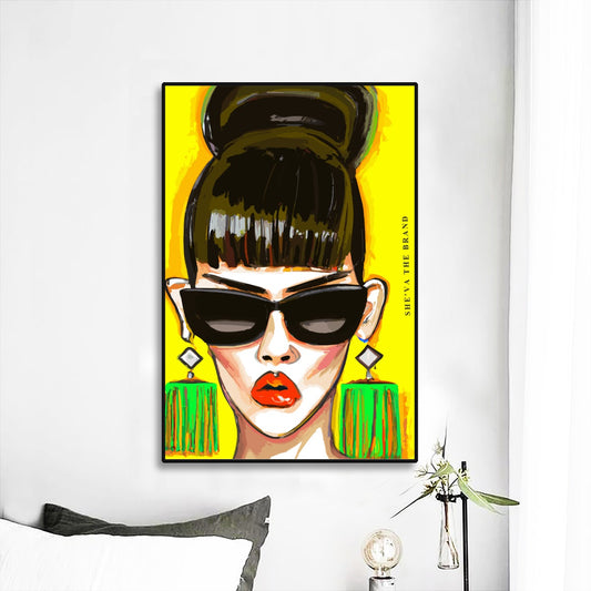 She'va Black Frame Mural Art Glam7