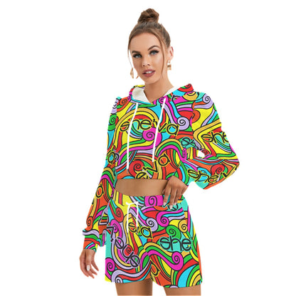 She'va Women's Mirco Fleece Hoodie And Shorts