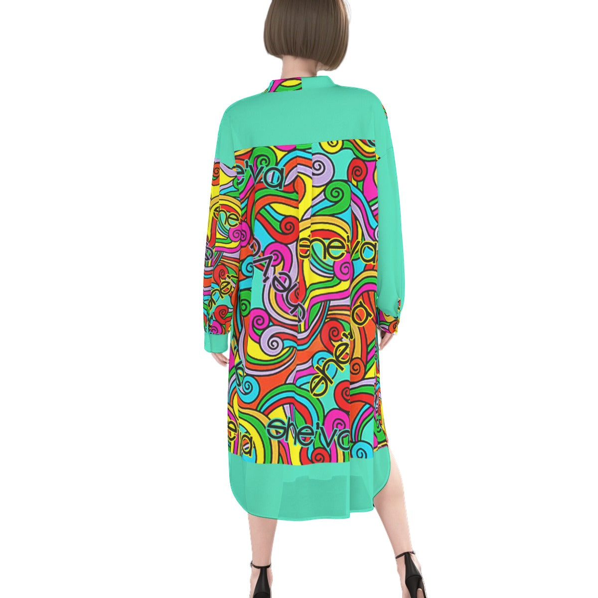 She'va Women's Long Shirt Dress | Rayon (tur)