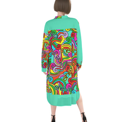 She'va Women's Long Shirt Dress | Rayon (tur)