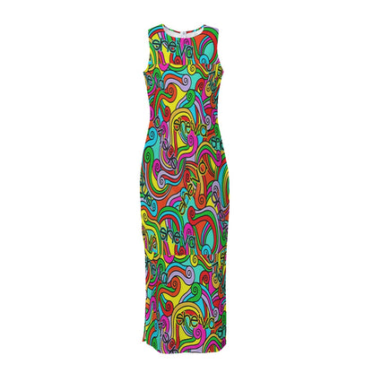 She'va Women's Beach Perspective Chiffon Sleeveless Dress (col)