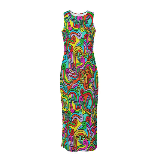 She'va Women's Beach Perspective Chiffon Sleeveless Dress (col)