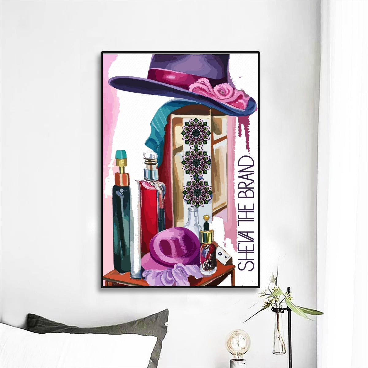She'va Black Frame Mural Art Wardrobe 2