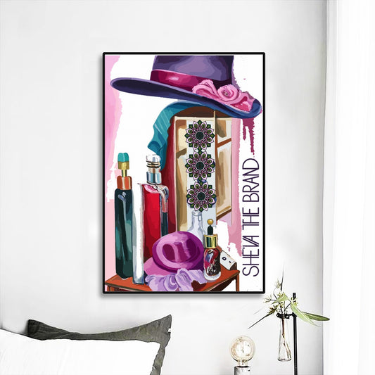 She'va Black Frame Mural Art Wardrobe 2