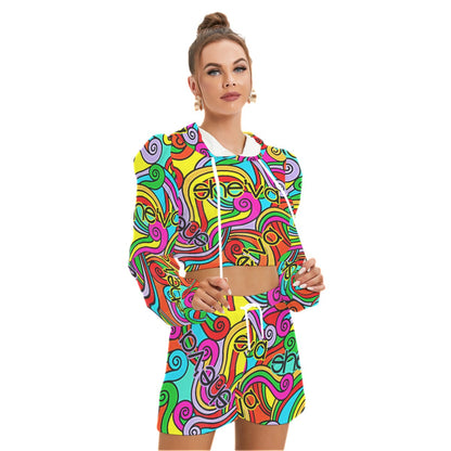 She'va Women's Mirco Fleece Hoodie And Shorts