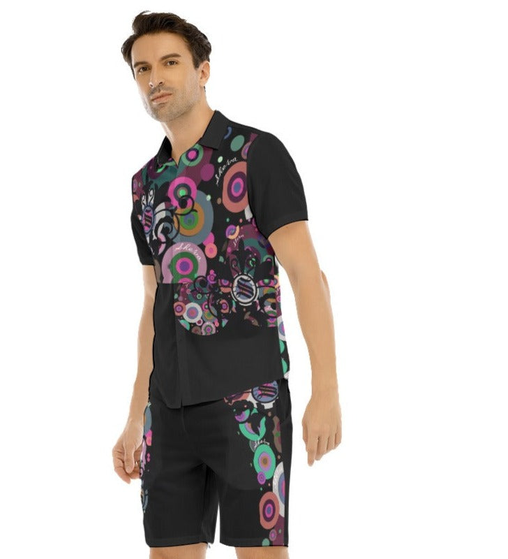 She'va Men's 2Piece/No-sides Short Sleeve Shirt and Shorts