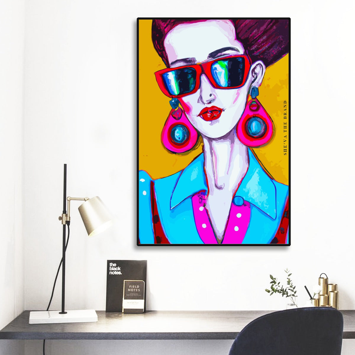 She'va Black Frame Mural Art Glam5
